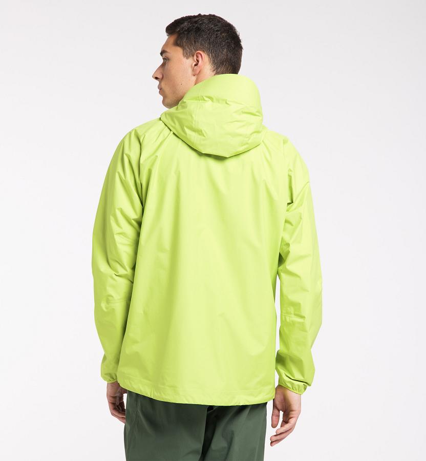 Haglöfs Mens L.I.M Waterproof Jacket Light Green New Zealand 91275SPRX